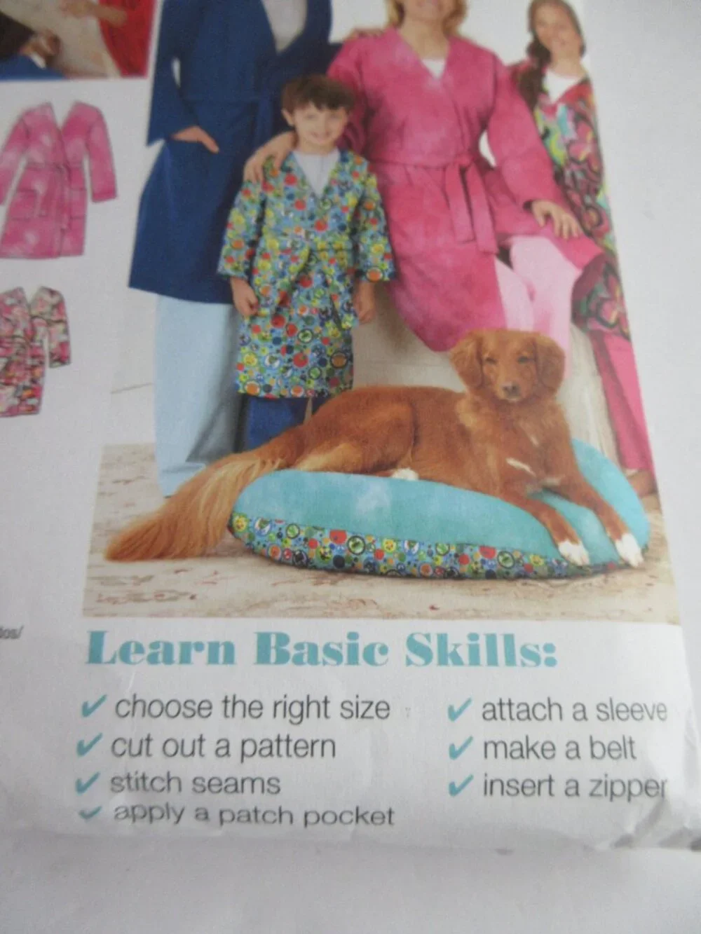 Simplicity 1946 Sewing Pattern Adult Child's Robes Pet Bed Sz XS S M L XL UNCUT